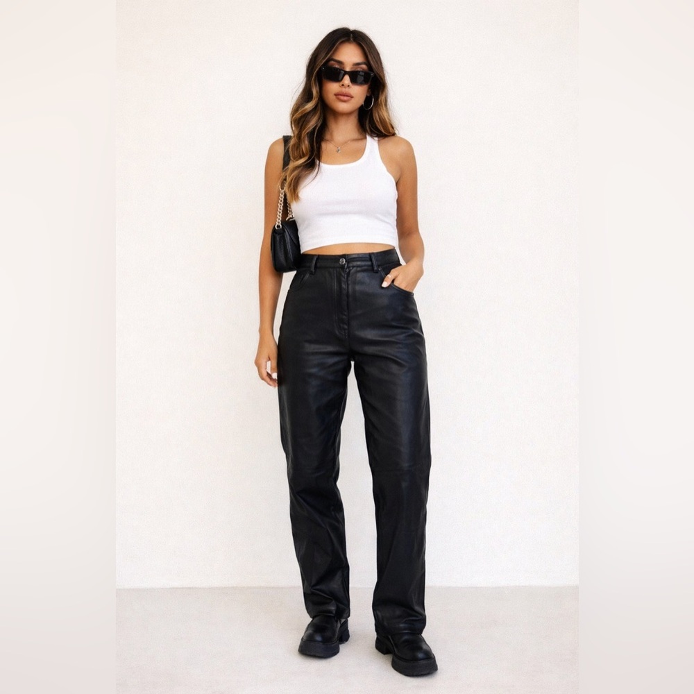 Bagatelle Vintage Black Leather Pants Sz.‎ 10